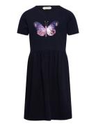 Reversible Sequin Jersey Dress Dresses & Skirts Dresses Casual Dresses Short-sleeved Casual Dresses Navy Tom Tailor