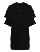 Shirt 1/2 Tops T-Kortærmet Skjorte Black Schiesser