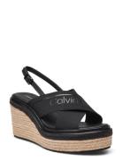 Wedge Sandal 50 He Sko Med Kilehæl Black Calvin Klein