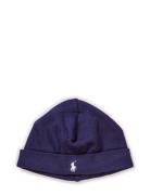 Cotton Interlock Hat Accessories Headwear Hats Baby Hats Blue Ralph Lauren Baby