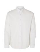 Slhregnew-Linen Shirt Ls Classic Tops Shirts Casual White Selected Homme