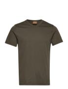 Perry Crunch V-Ss Tee Tops T-Kortærmet Skjorte Khaki Green Mos Mosh Gallery