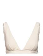 Plunge Bikini Top Swimwear Bikinis Bikini Tops Triangle Bikinitops Cream Understatement Underwear