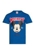 Tshirt Tops T-Kortærmet Skjorte Blue Mickey Mouse