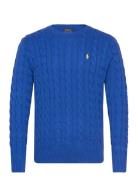 Cable-Knit Cotton Sweater Designers Knitwear Round Necks Blue Polo Ralph Lauren