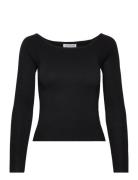 Nmjaz Ls Offshoulder Knit Top Fwd Lab 2 Tops Knitwear Jumpers Black NOISY MAY