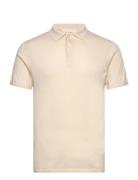 Bs Ernst Regular Fit Polo Shirt Tops Knitwear Short Sleeve Knitted Polos Cream Bruun & Stengade