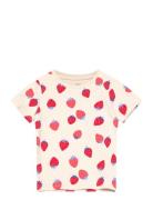 Top Short Sleeve Strawberries Tops T-Kortærmet Skjorte Multi/patterned Lindex