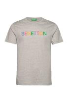 T-Shirt Tops T-Kortærmet Skjorte Grey United Colors Of Benetton