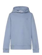 Monogram Mini Badge Hoodie Tops Sweatshirts & Hoodies Hoodies Blue Calvin Klein
