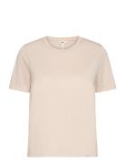 Objannie S/S T-Shirt Noos Tops T-shirts & Tops Short-sleeved Beige Object