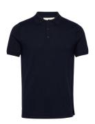 Bs Ramon Regular Fit Polo Shirt Tops Knitwear Short Sleeve Knitted Polos Navy Bruun & Stengade