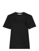 Chenille Ck Relaxed Tee Tops T-shirts & Tops Short-sleeved Black Calvin Klein Jeans