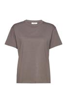 Liv Organic Logo Tee Tops T-shirts & Tops Short-sleeved Grey MSCH Copenhagen