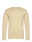 Striped Breton Shirt Héritage Tops T-Langærmet Skjorte Khaki Green Armor Lux