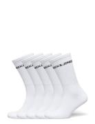 Jacbasic Logo Tennis Sock 5 Pack Noos Underwear Socks Regular Socks White Jack & J S