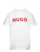 Short Sleeves Tee-Shirt Tops T-Kortærmet Skjorte White Hugo Kids