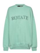 Sweat Logo Crewneck Tops Sweatshirts & Hoodies Sweatshirts Green ROTATE Birger Christensen