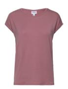 Vmava Plain Ss Top Ga Jrs Noos Tops T-shirts & Tops Short-sleeved Pink Vero Moda