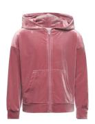 Hoodie Full Zip Tops Sweatshirts & Hoodies Hoodies Pink Rosemunde Kids
