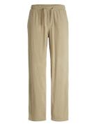 Jpstbill Jjwide Crinkle Jogger Pant Bottoms Trousers Casual Beige Jack & J S