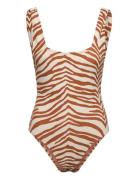 Zecora Ella Swimsuit Badedragt Badetøj Brown Becksöndergaard