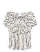 Melissamw Florence Blouse Tops Blouses Short-sleeved White My Essential Wardrobe
