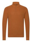 Bhcodford Half-Zipp Pullover Tops Knitwear Half Zip Jumpers Orange Blend