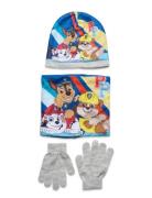 Set 3 Pcs Bonnet+Collar+Gloves Accessories Headwear Hats Beanie Multi/patterned Paw Patrol