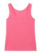 T-Shirt Top Wide Crew Neck Tops T-shirts & Tops Sleeveless Pink Tom Tailor