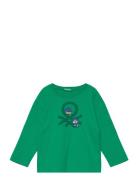 T-Shirt L/S Tops T-shirts Long-sleeved T-Skjorte Green United Colors Of Benetton