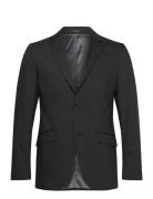 Technical Stretch Blazer - Combi Su Suits & Blazers Blazers Single Breasted Blazers Black Lindbergh Black