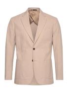 Slhreg-Smith Seersucker Blz Suits & Blazers Blazers Single Breasted Blazers Beige Selected Homme