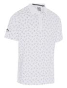 Printed Chev Polo Tops Polos Short-sleeved White Callaway