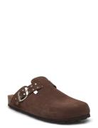 Slipper Shoes Mules & Slip-ins Flat Mules Brown Sofie Schnoor