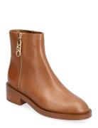 Regan Flat Bootie Shoes Boots Ankle Boots Ankle Boots Flat Heel Brown Michael Kors