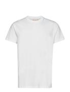 Regular Fit Round Neck T-Shirt Tops T-Kortærmet Skjorte White Revolution