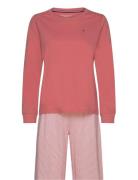 Long Sleeve Jersey Pyj Set Pyjamas Nattøj Coral Tommy Hilfiger