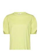 Payanaiw Woven Trim Tshirt Tops T-shirts & Tops Short-sleeved Yellow InWear