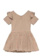Gymsuit Dresses & Skirts Dresses Casual Dresses Short-sleeved Casual Dresses Beige Sofie Schnoor Baby And Kids