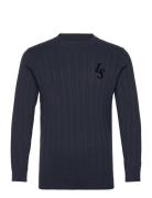 Club Emblem Crew Neck Jumper Tops Knitwear Round Necks Navy Lyle & Scott