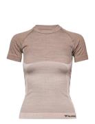 Hmlclea Seamless Tight T-Shirt Sport T-shirts & Tops Short-sleeved Multi/patterned Hummel