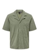 Onsdeniz Reg Ss Terry Shirt Cs Tops Shirts Short-sleeved Green ONLY & SONS