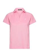 Tailored Fit Mesh Polo Shirt Sport T-shirts & Tops Polos Pink Ralph Lauren Golf