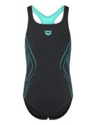 Girl's Arena Reflecting Swimsuit Swim Pro Back Nav Badedragt Badetøj Black Arena