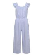 Ruched-Detail Jumpsuit Jumpsuit Blue Mango