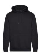 Slhreg-Dan Sweat Hood Tops Sweatshirts & Hoodies Hoodies Black Selected Homme