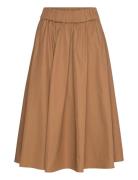 Cleo Skirt Knælang Nederdel Brown Marville Road