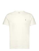 Custom Slim Fit Jersey Crewneck T-Shirt Designers T-Kortærmet Skjorte Cream Polo Ralph Lauren