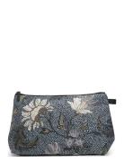 Cosmetic L Denim Blue Flower Linen Toilettaske Multi/patterned Ceannis